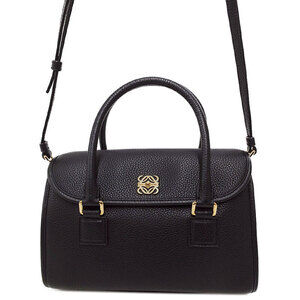 LOEWE Alamo Calfskin Leather Shoulder bag Black
